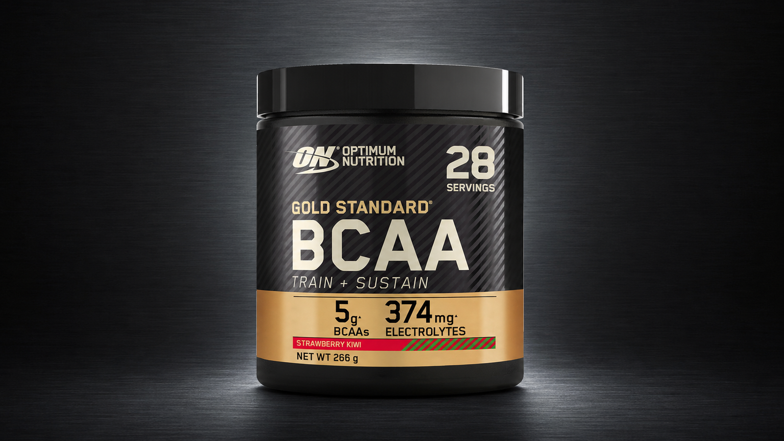 Tub of BCAA branched-chain amino acid powder