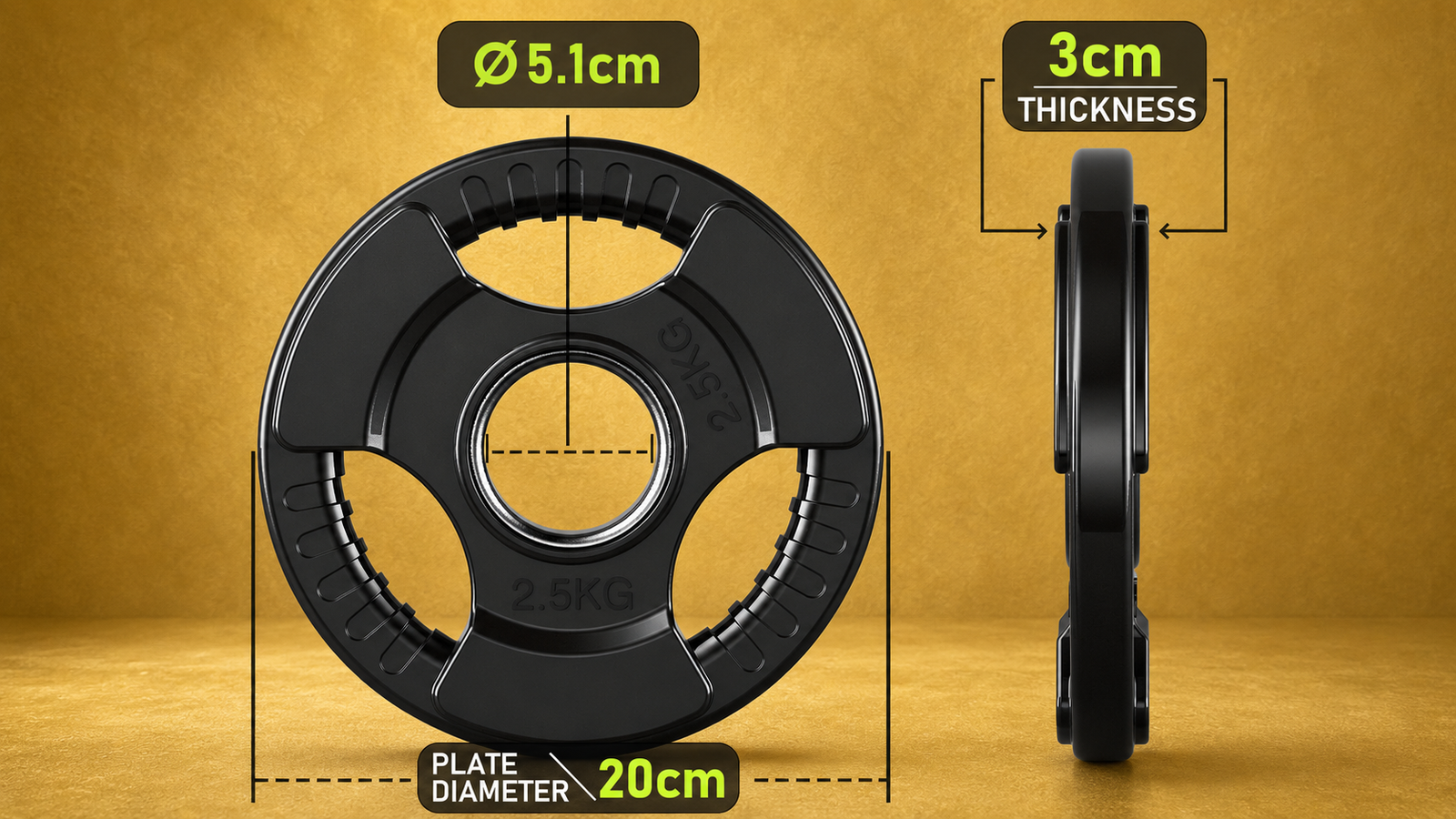 Black rubber bumper plates on an Olympic barbell