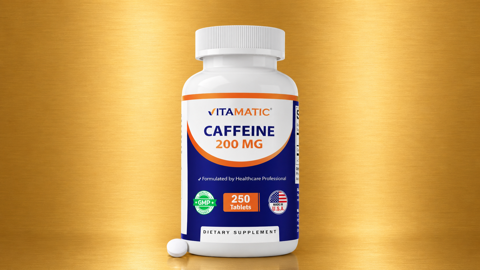 Pack of caffeine tablets