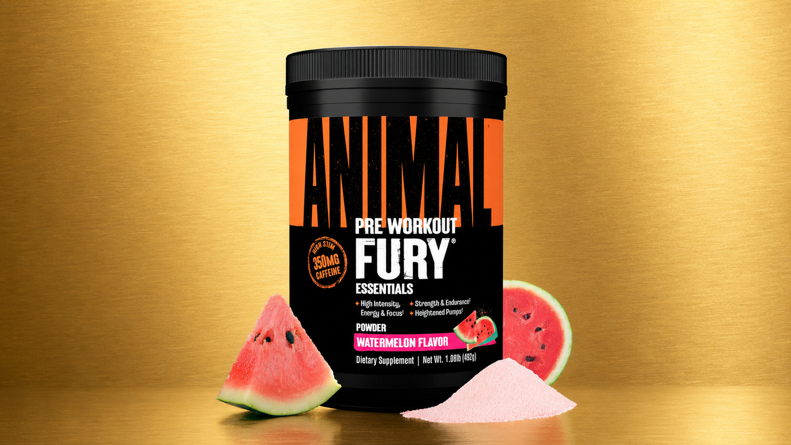 Tub of Animal Fury pre-workout