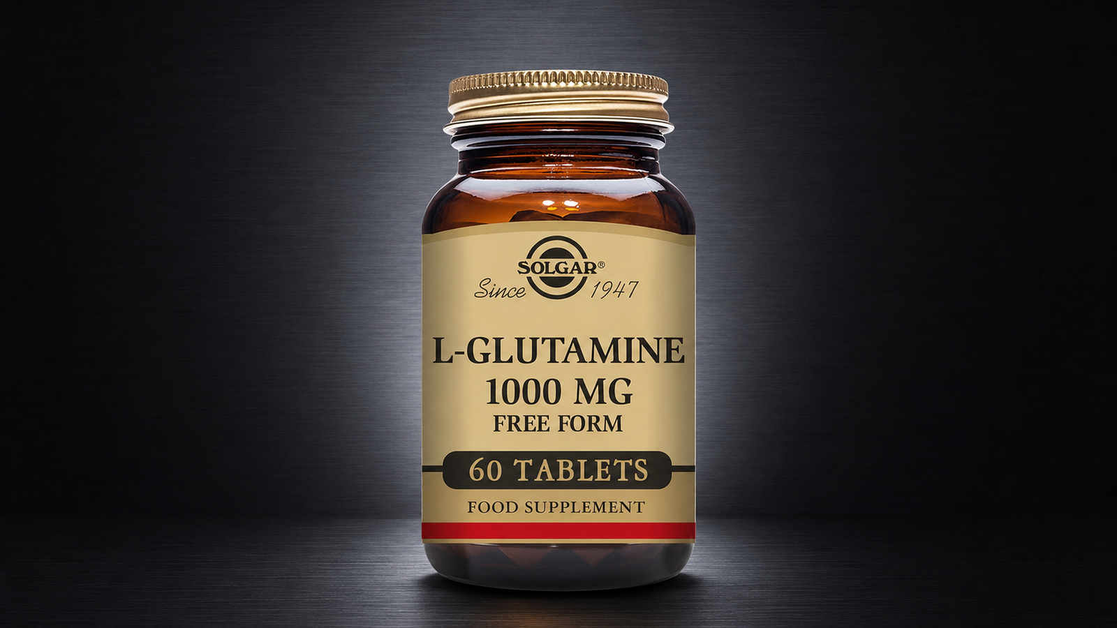 Tub of glutamine powder