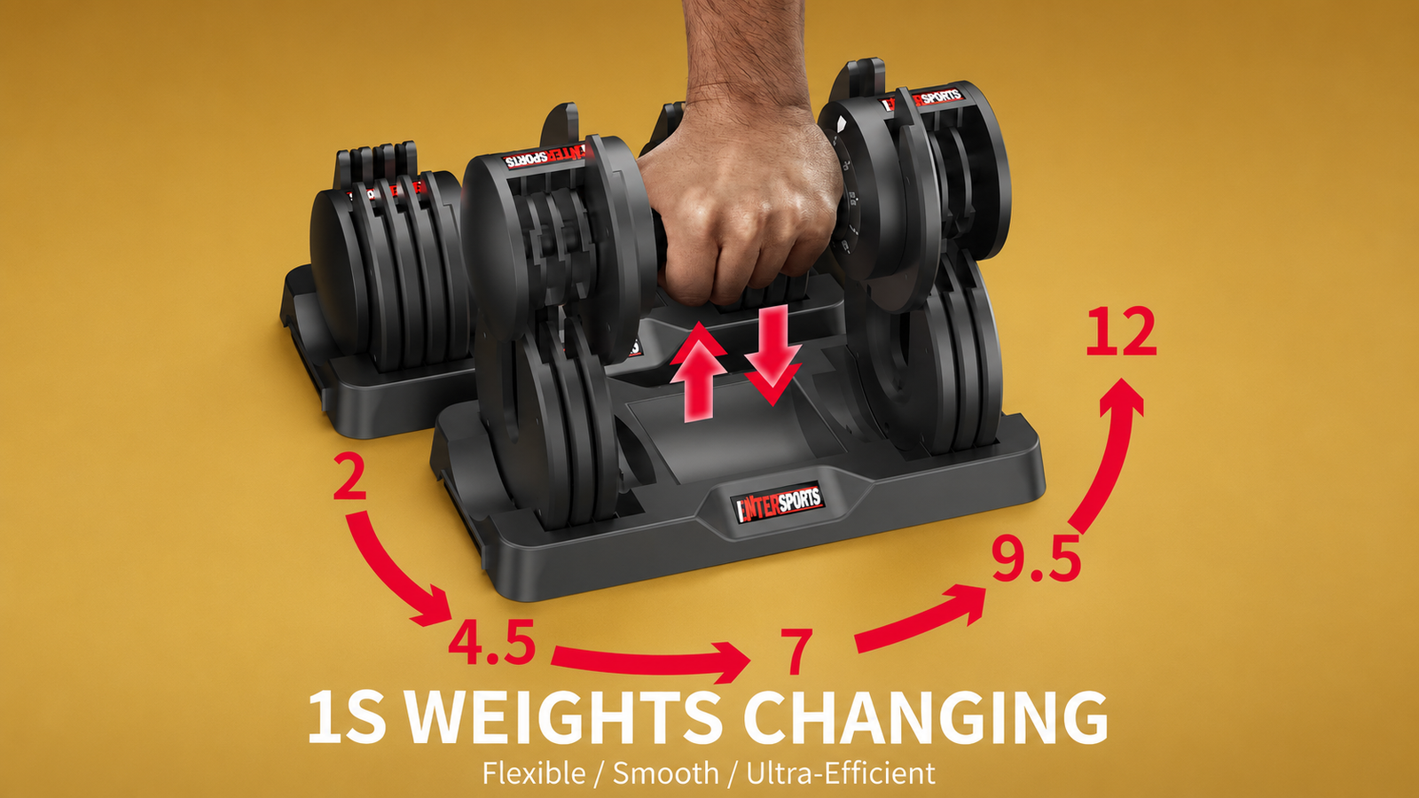 Dial adjustable dumbbells