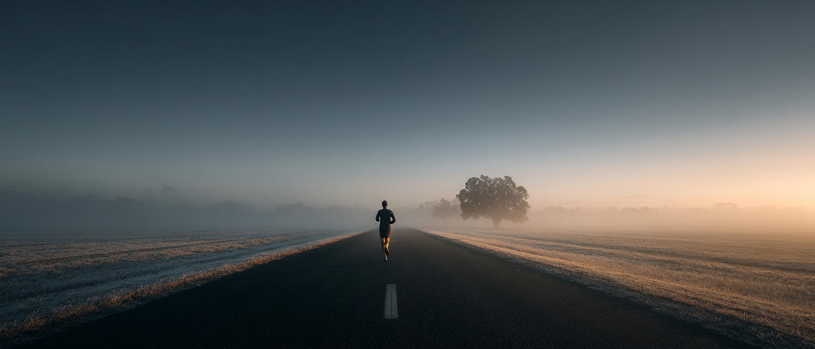 Road running on pavement