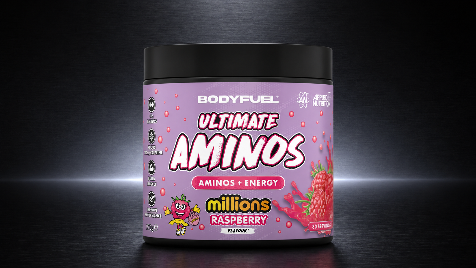 Tub of essential amino acid (EAA) powder