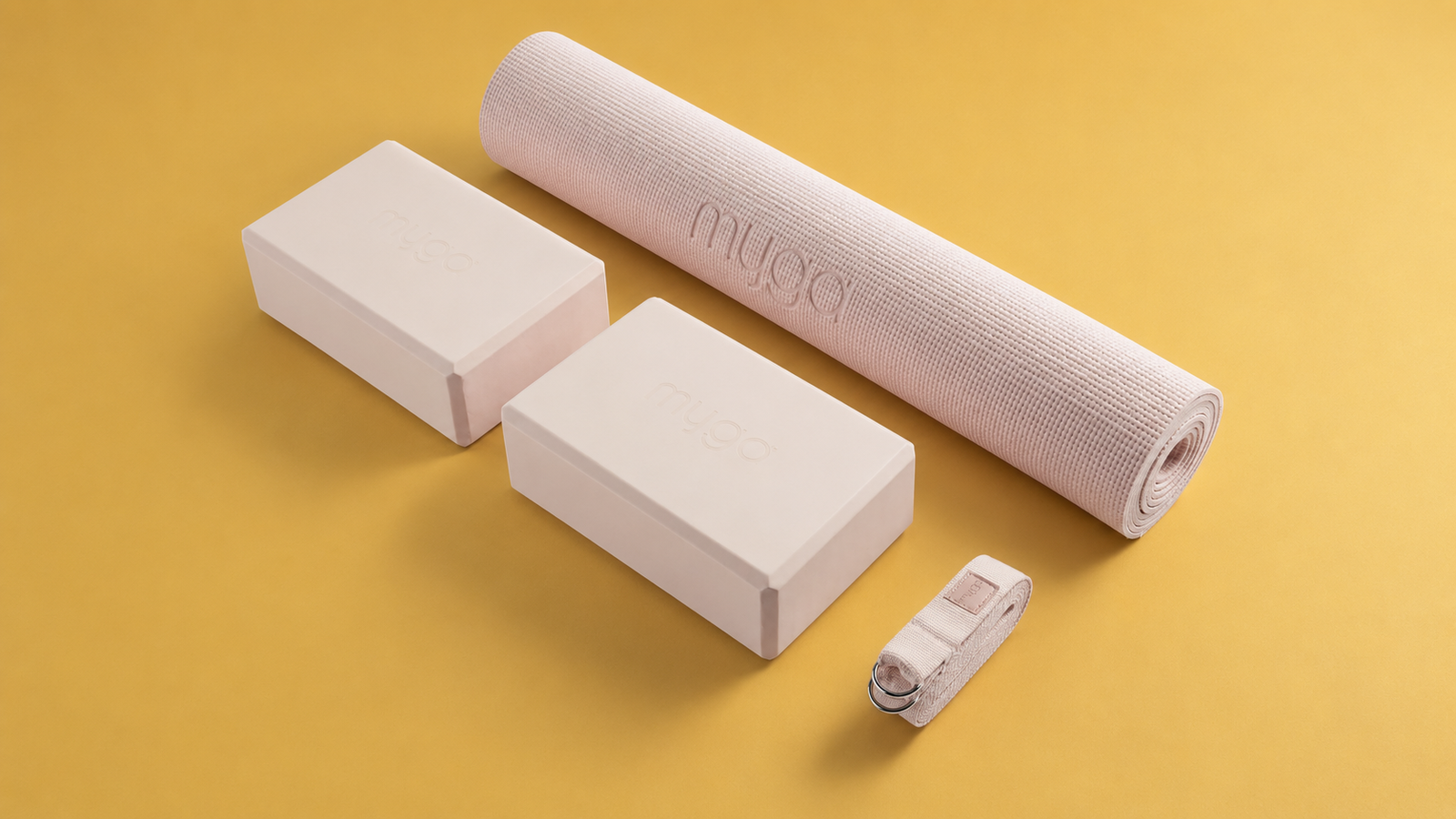 Yoga mat and foam block