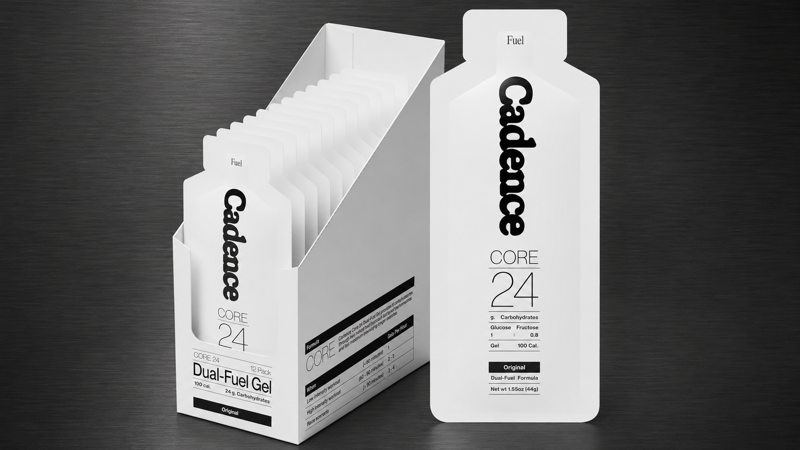 Hydrogel energy gel for sensitive stomachs