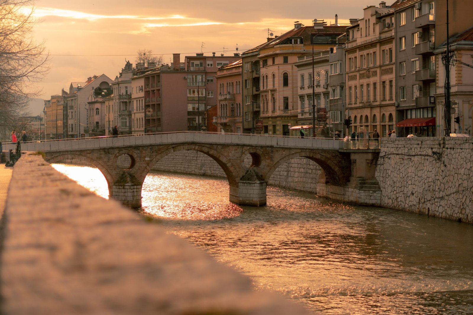 Sarajevo, the half marathon route along the river