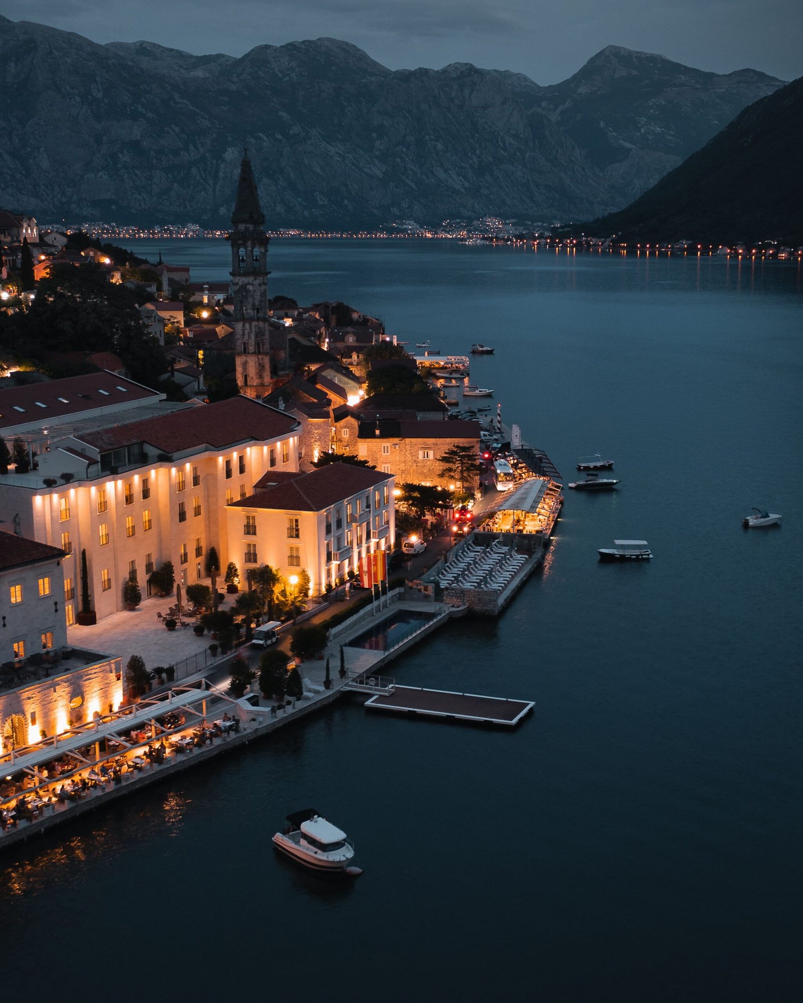 The Bay of Kotor, Boka Marathon route along the water