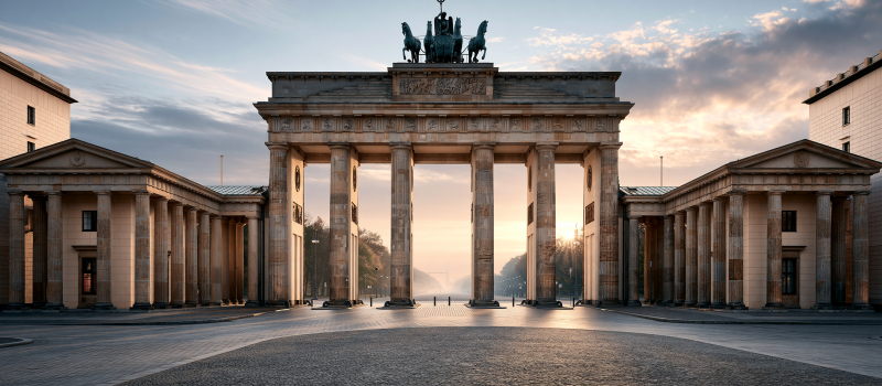 Brandenburg Gate, the finish line of the Berlin Marathon