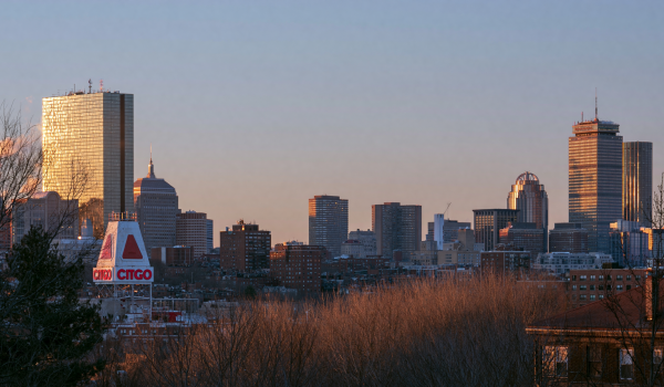 Boston skyline, home of the Boston Marathon